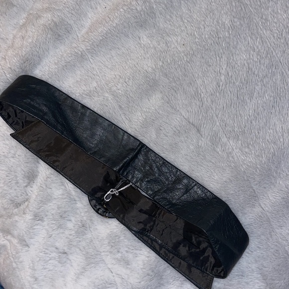 Leather gray belt